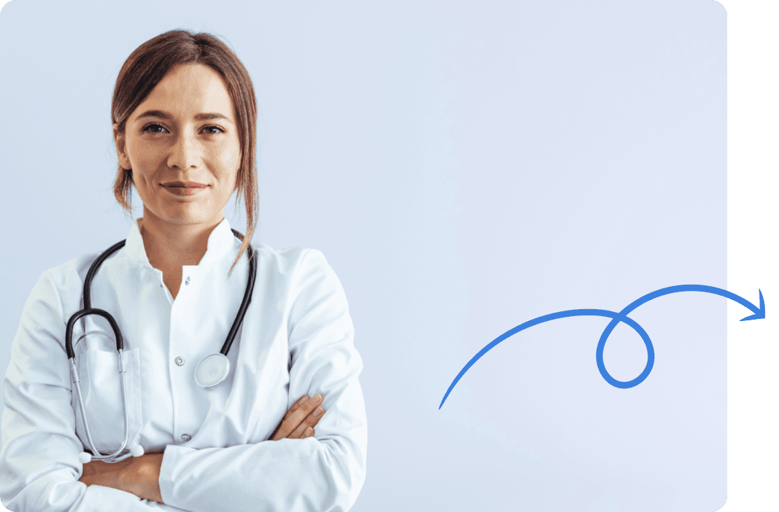 Doctor with smiling with their arms crossed