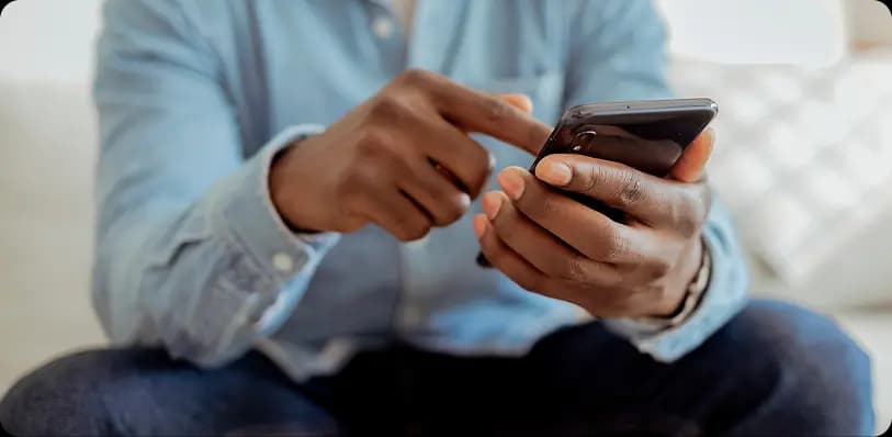 Man using a phone