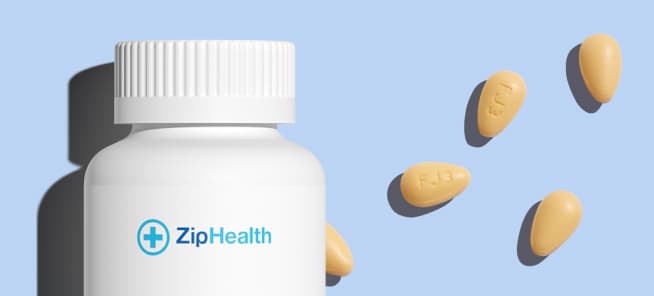 Ziphealth drug bottle and pills